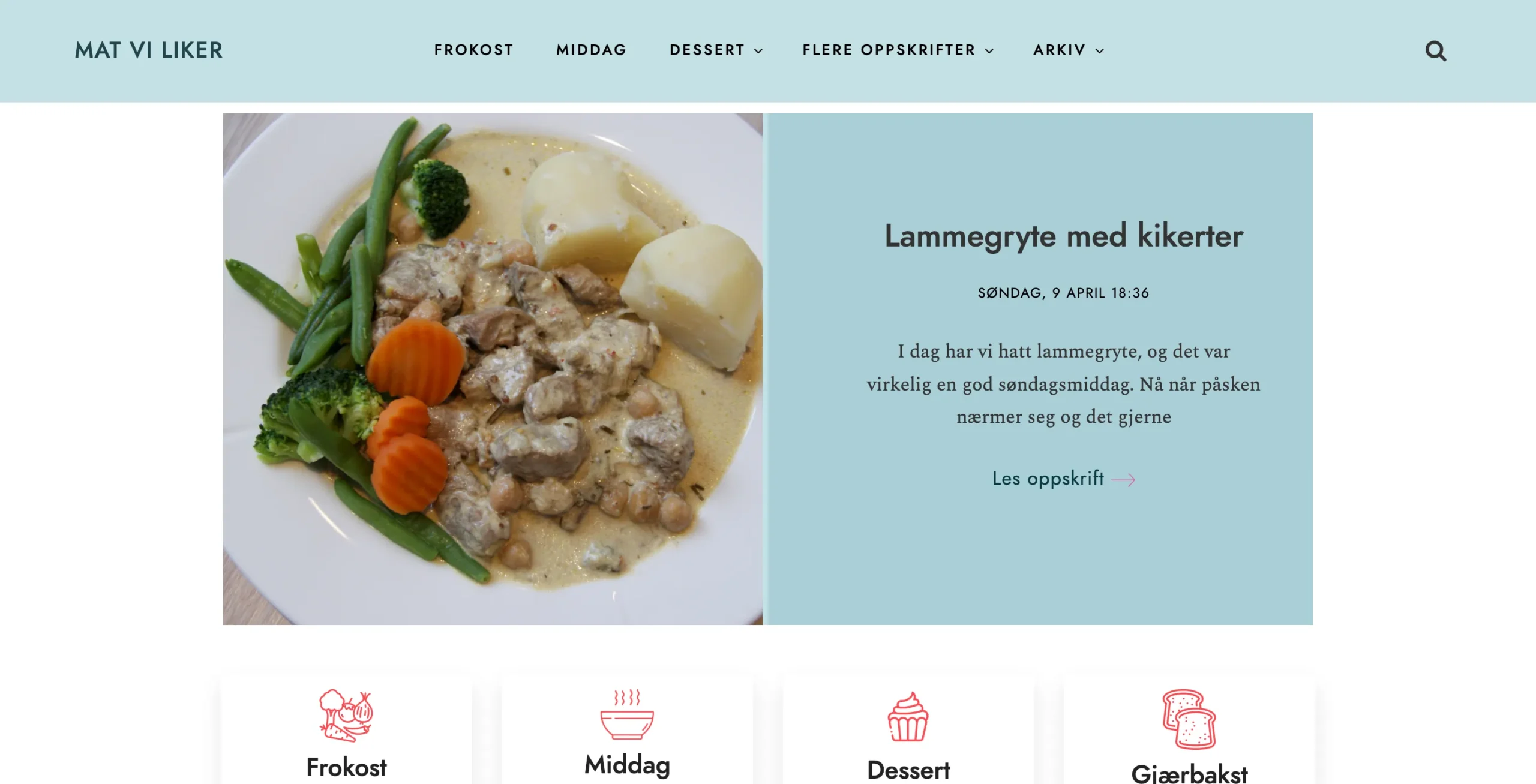 Gammelt design av Mat Vi Liker