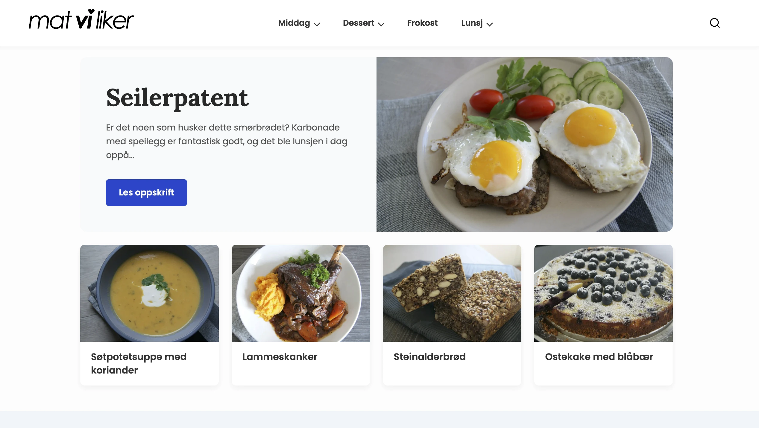 Mat vi liker nettside